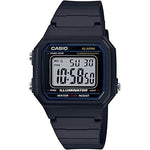 CASIO TIMELESS COLLECTION Mod. SPORT ILLUMINATOR WR 50M, ALARM, CHRONOGRAPH - BLACK resin wristwatch in official packaging