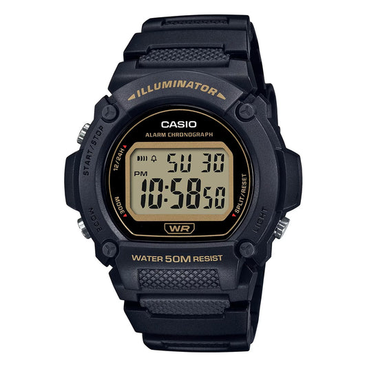 CASIO TIMELESS COLLECTION Mod. SPORT - ILLUMINATOR WR 50M, ALARM, CHRONOGRAPH - BLACK