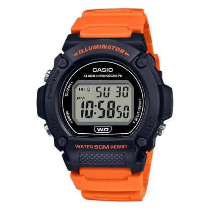CASIO TIMELESS COLLECTION Mod. SPORT- ILLUMINATOR. WR 50M. ALARM. CHRONOGRAPH - BLACK (Brilliant color strap) wristwatch