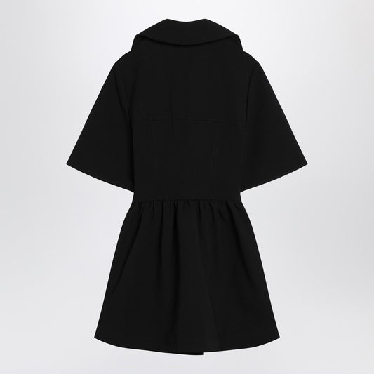 GANNI Black mini dress in crêpe W02576752/R_GAN-099_108