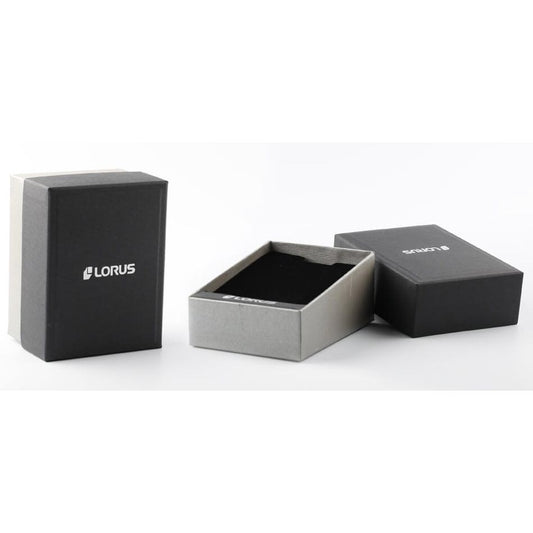 Official packaging box for LORUS Mod. SPORTS wristwatch, showcasing elegant design and branding.