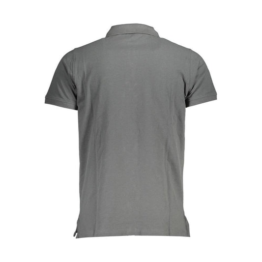 Back view of Norway 1963 Brown Cotton Men Polo Shirt, featuring short sleeves and classic collar.