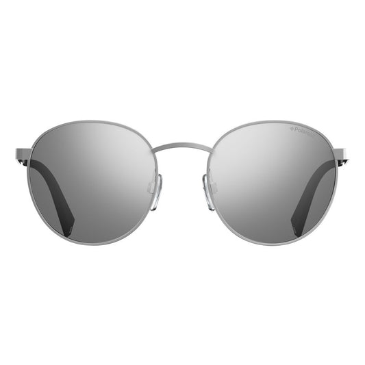 Polaroid Silver Metal Unisex Sunglasses PLD2053S010EX with Grey Polarized Lenses, Metal Frame, Size 51/14/135 mm.