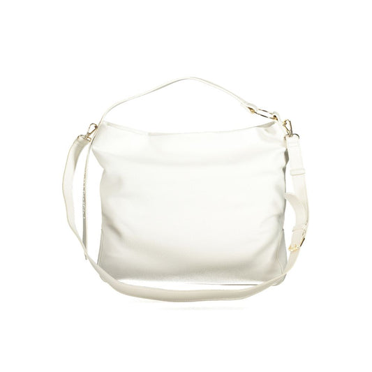 Valentino Bags white polyethylene women handbag with handle and adjustable shoulder strap, luxury eco-friendly accessory