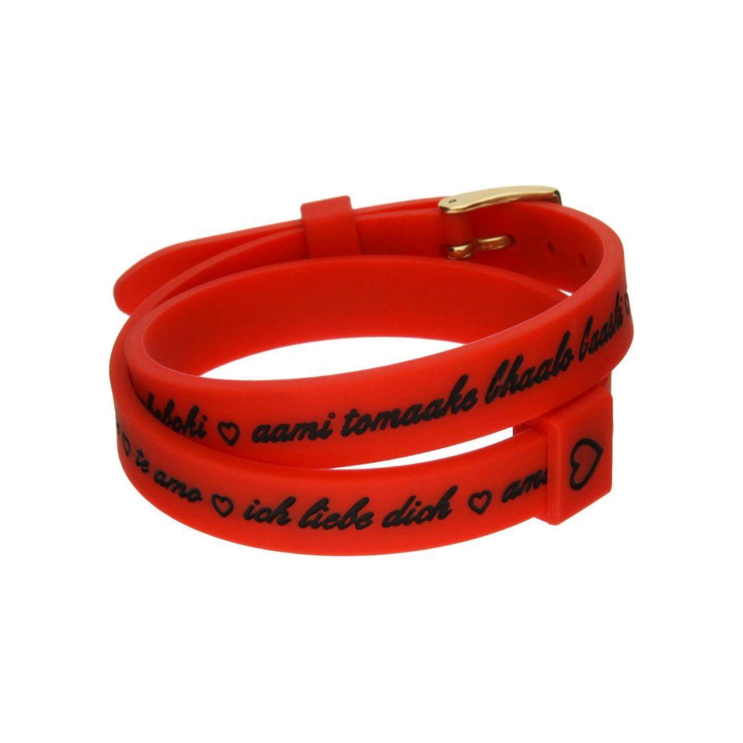 Il MEZZOMETRO Mod. I LOVE YOU GOLD - Bracciale in silicone/silicone bracelet
