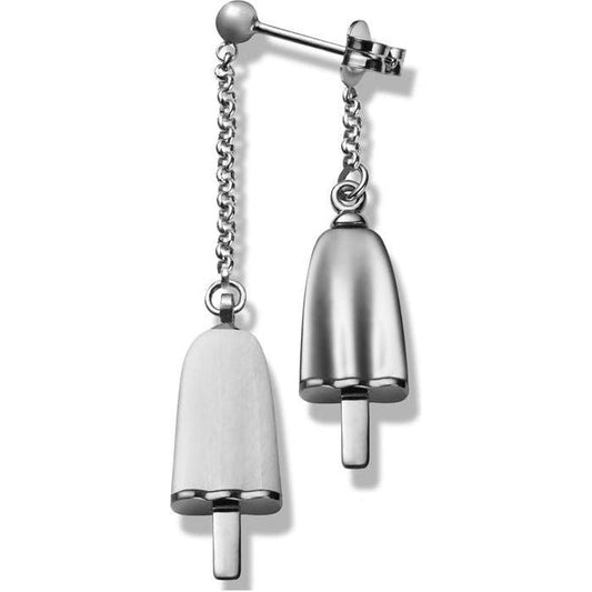 AMBROSINI JEWELS - ORECCHINI doppi ARGENTO 925° ghiacciolo finitura bianca pietra bianca OGD 03 01 05