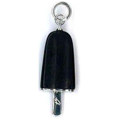 AMBROSINI JEWELS - PENDENTE ARGENTO 925° ghiacciolo finitura bianca pietra nera grande (26x15 mm) PG 01 01 04