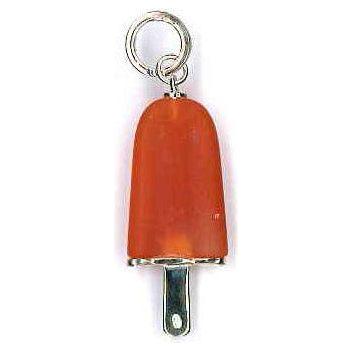 AMBROSINI JEWELS - PENDENTE ARGENTO 925° ghiacciolo finitura bianca pietra arancio medio (29.5x13 mm) PG 02 01 03